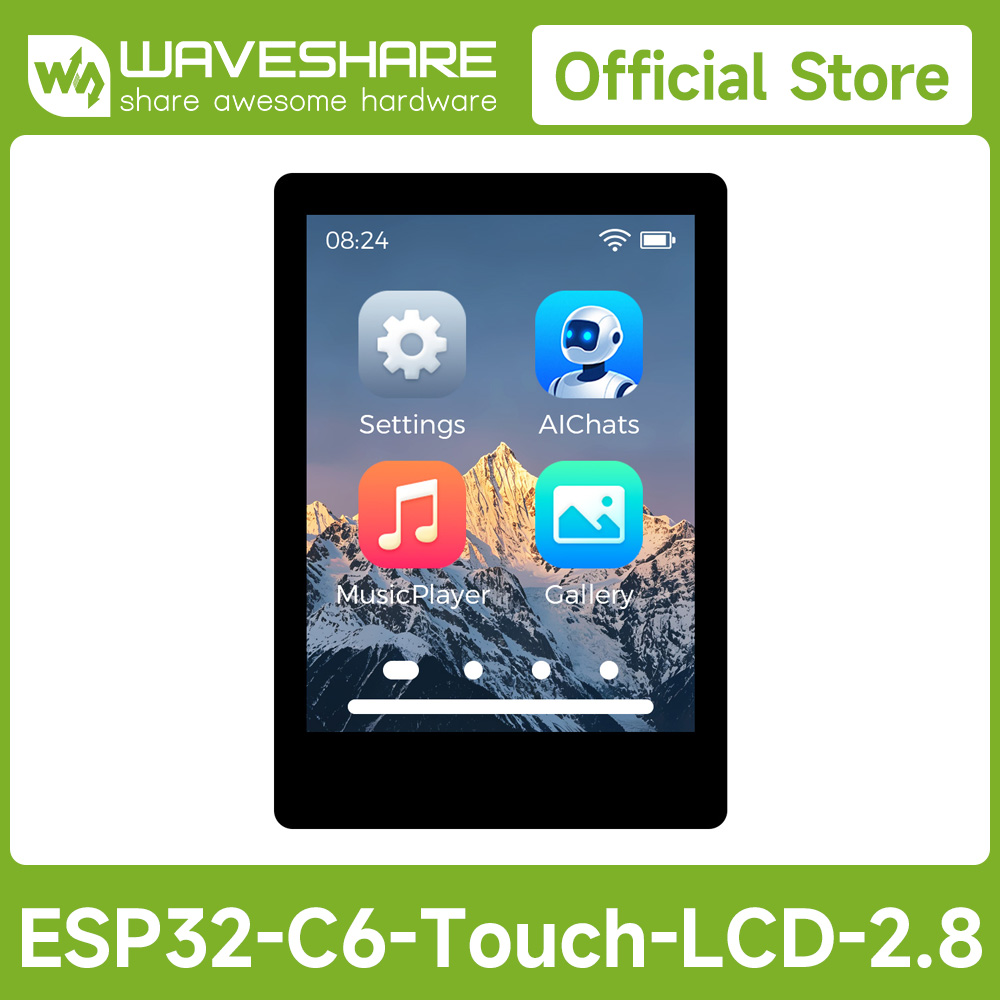 Esp32 C6 - لوحة تطوير Waveshare ESP32-C6 بشاشة لمس