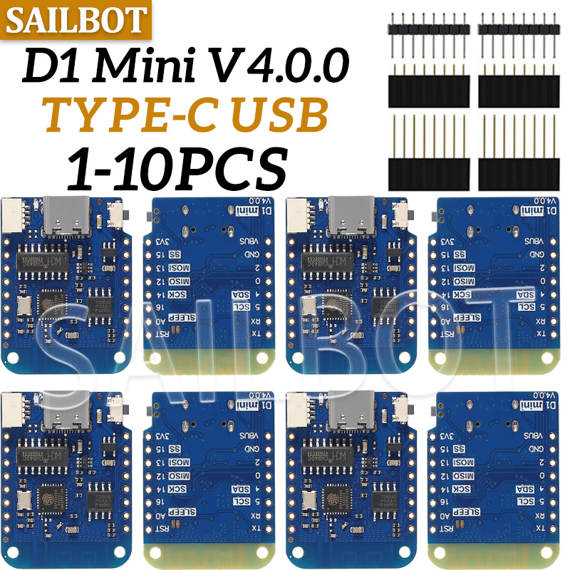 Esp8266 Nodemcu - 1-10 قطعة WeMos D1 Mini ESP8266