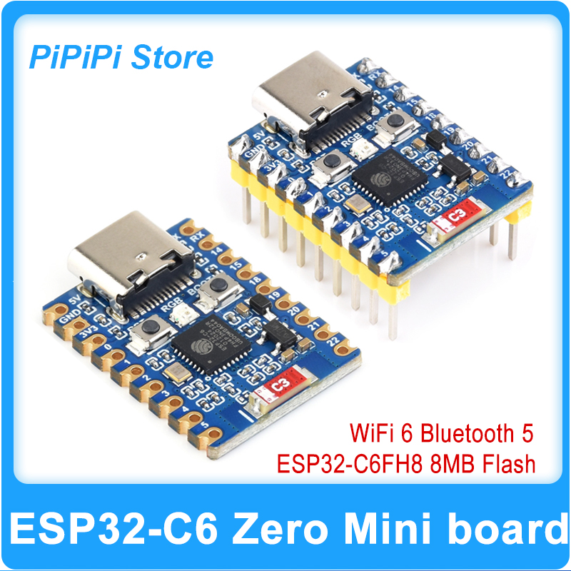 Espressif Esp32 - لوحة تطوير ESP32-C6 Zero فائقة الصغر
