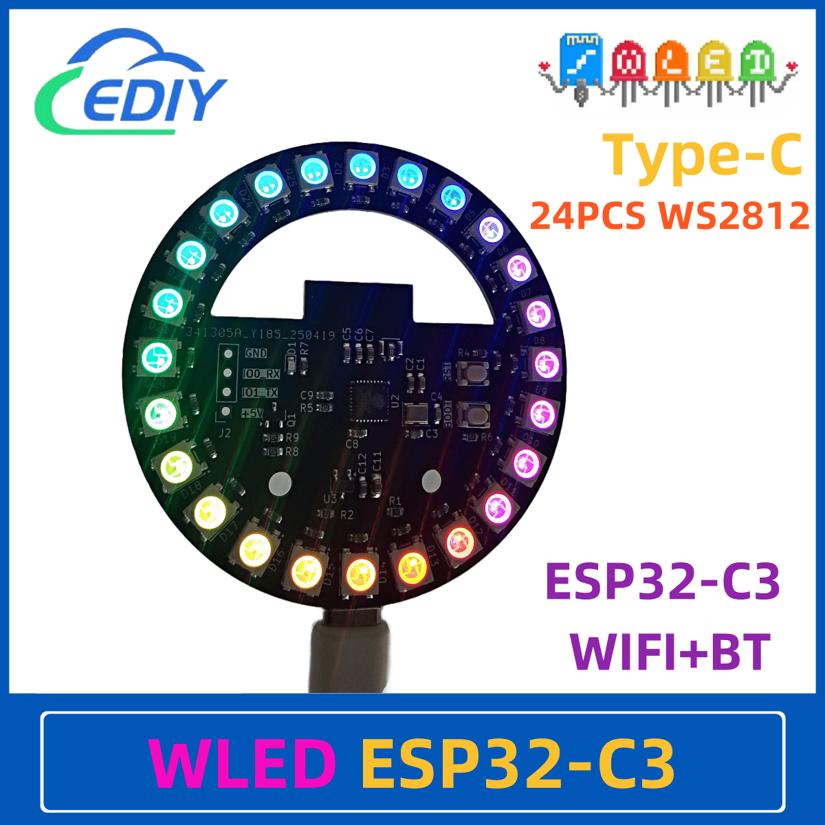 Esp32 C3 - WLED ESP32-C3 مجلس التنمية ضوء ملون